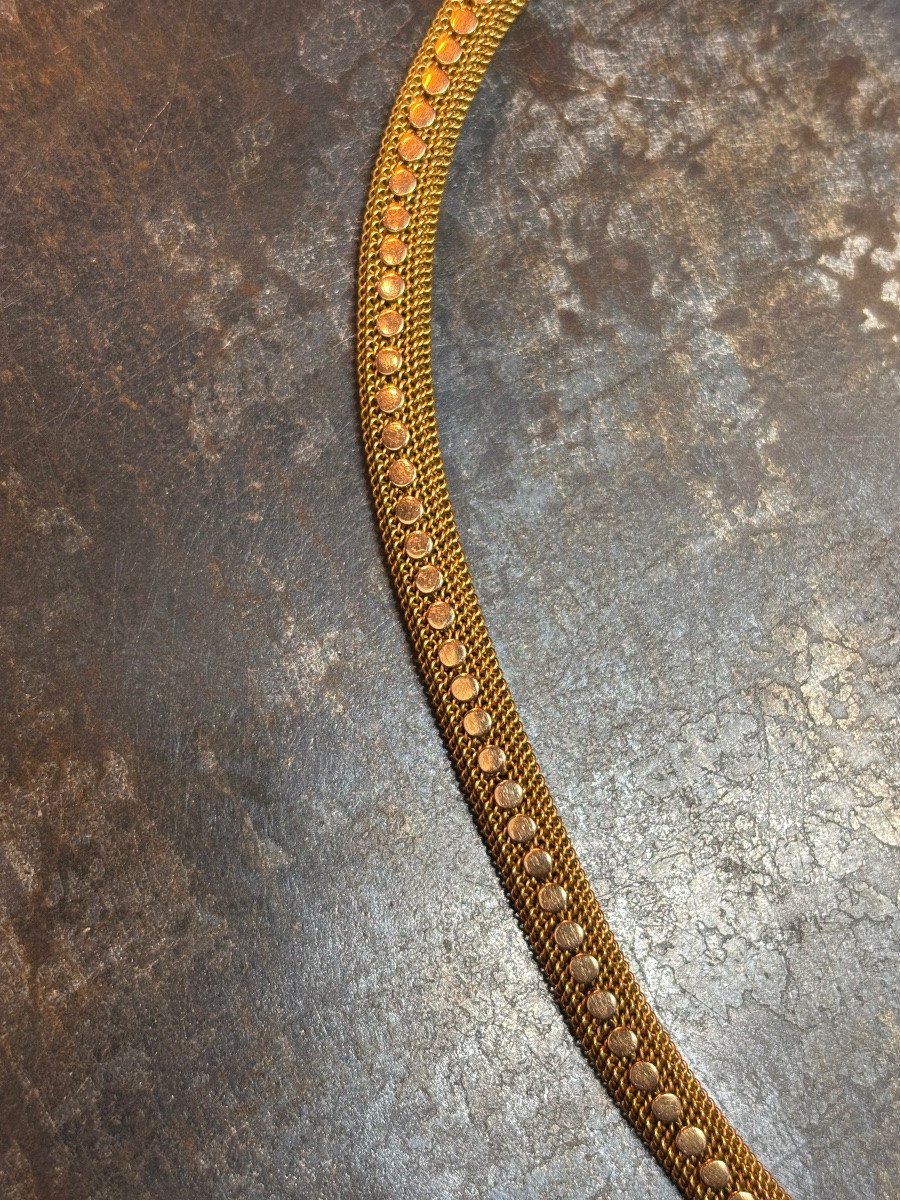 Collier or en maille souple-photo-2