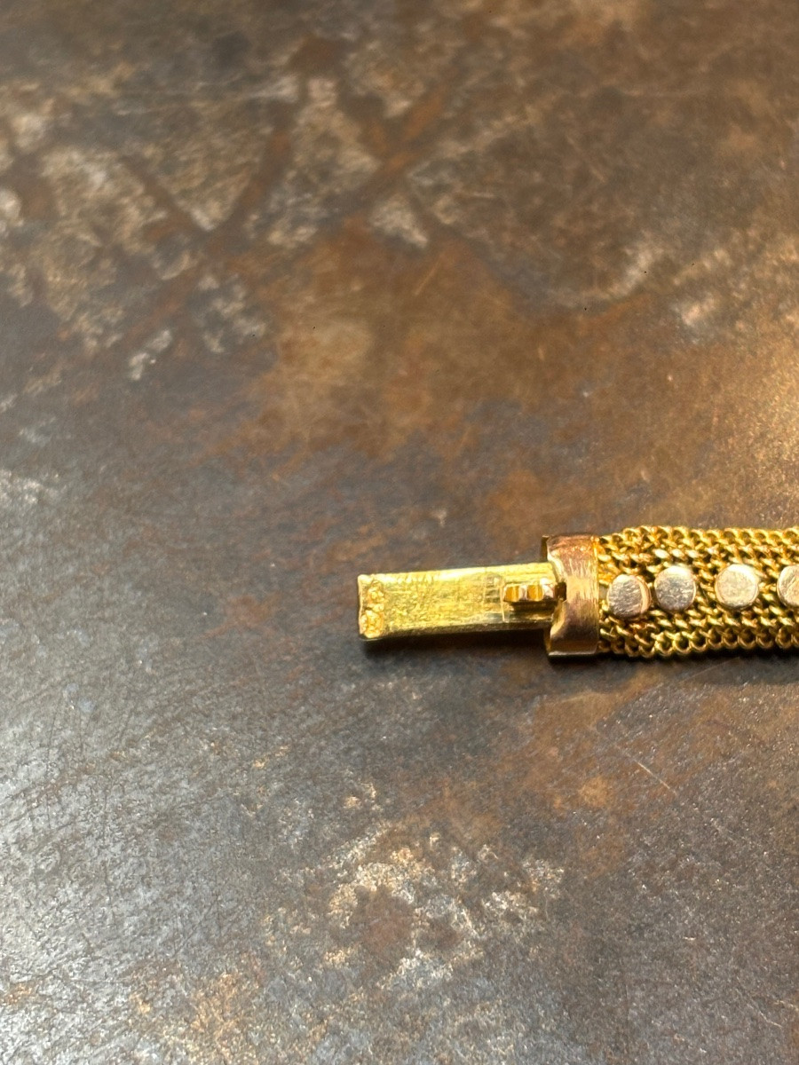 Collier or en maille souple-photo-4