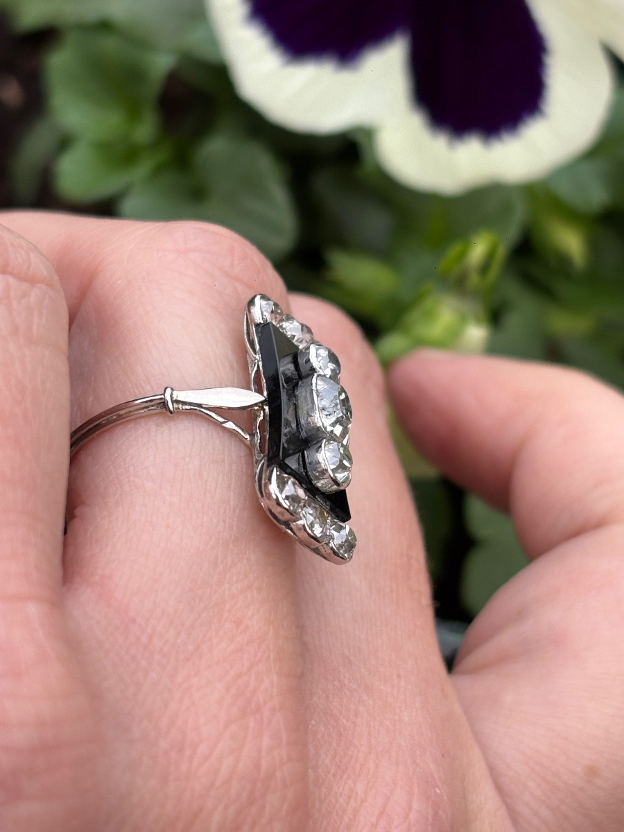 Art Deco Diamond And Onyx Ring-photo-1