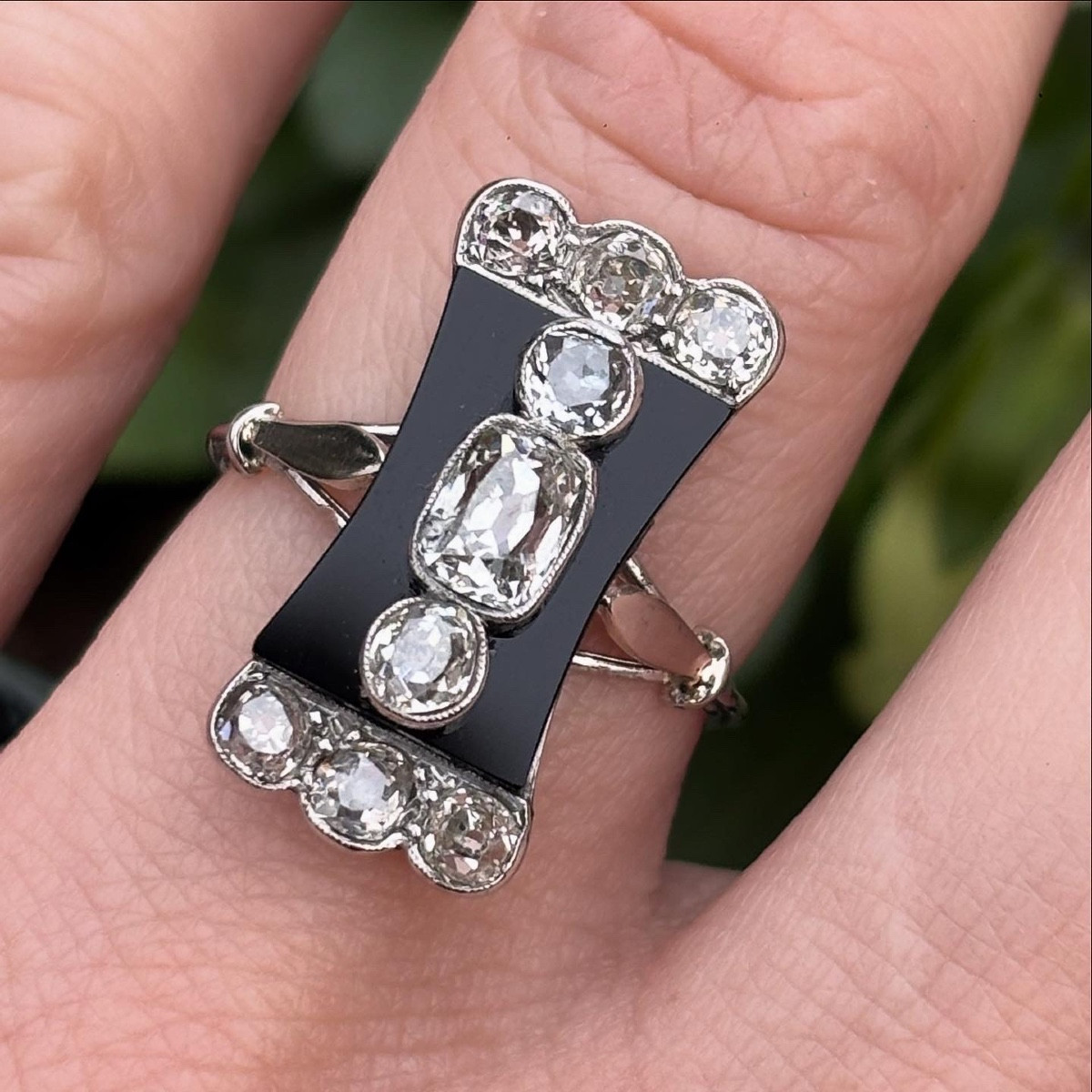 Art Deco Diamond And Onyx Ring
