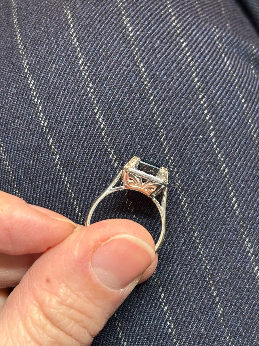 Art Deco Sapphire And Diamond Ring-photo-4