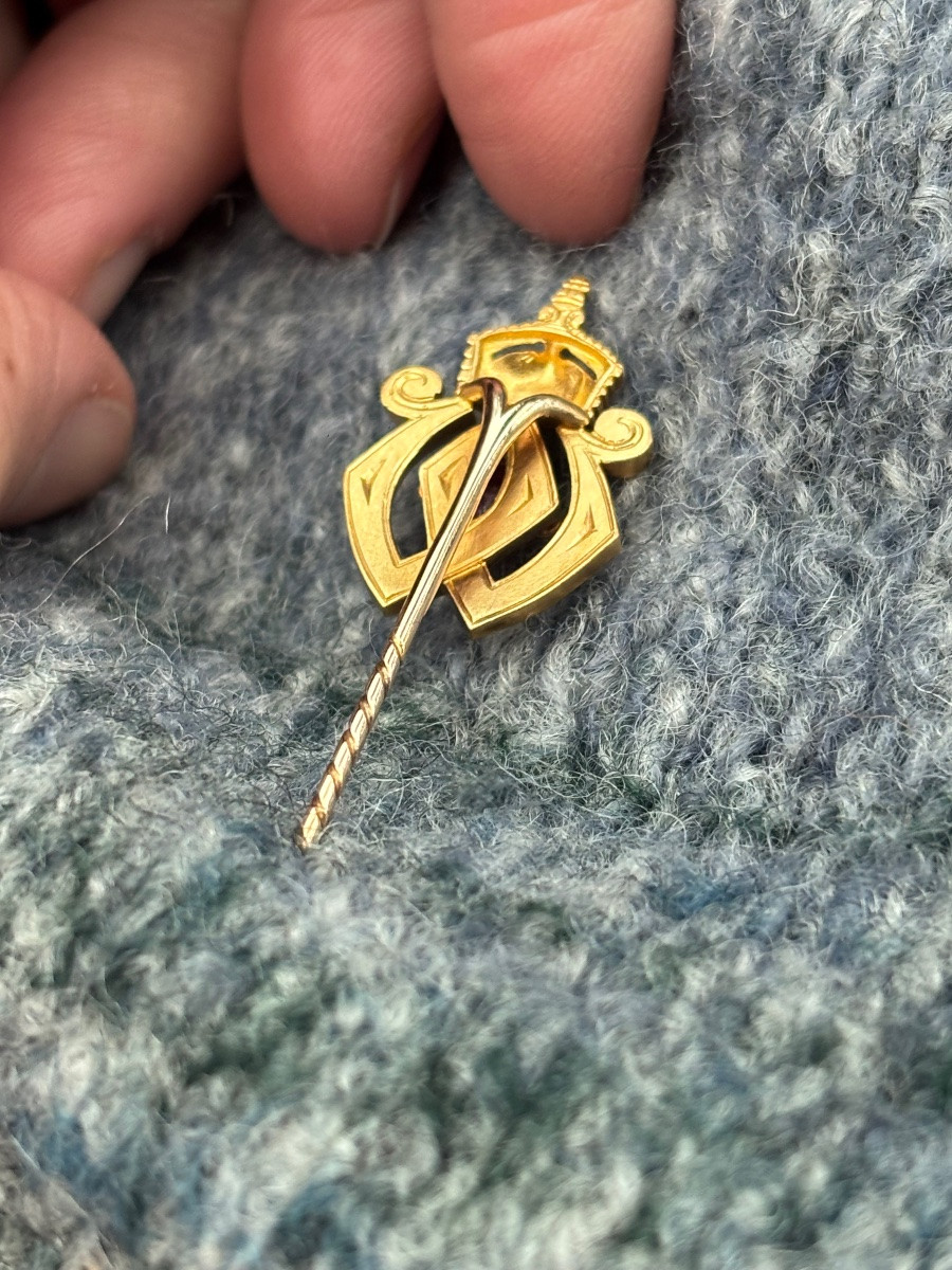 Épingle Or rubis, diamants -photo-3