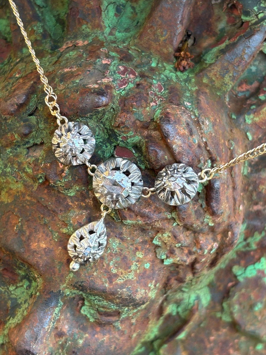 Collier rivière provençale or et diamants-photo-2