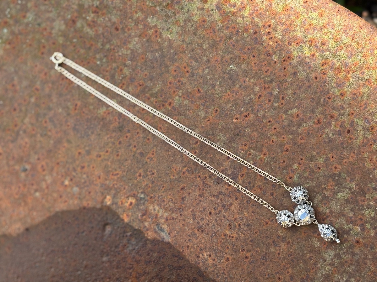 Collier rivière provençale or et diamants-photo-4