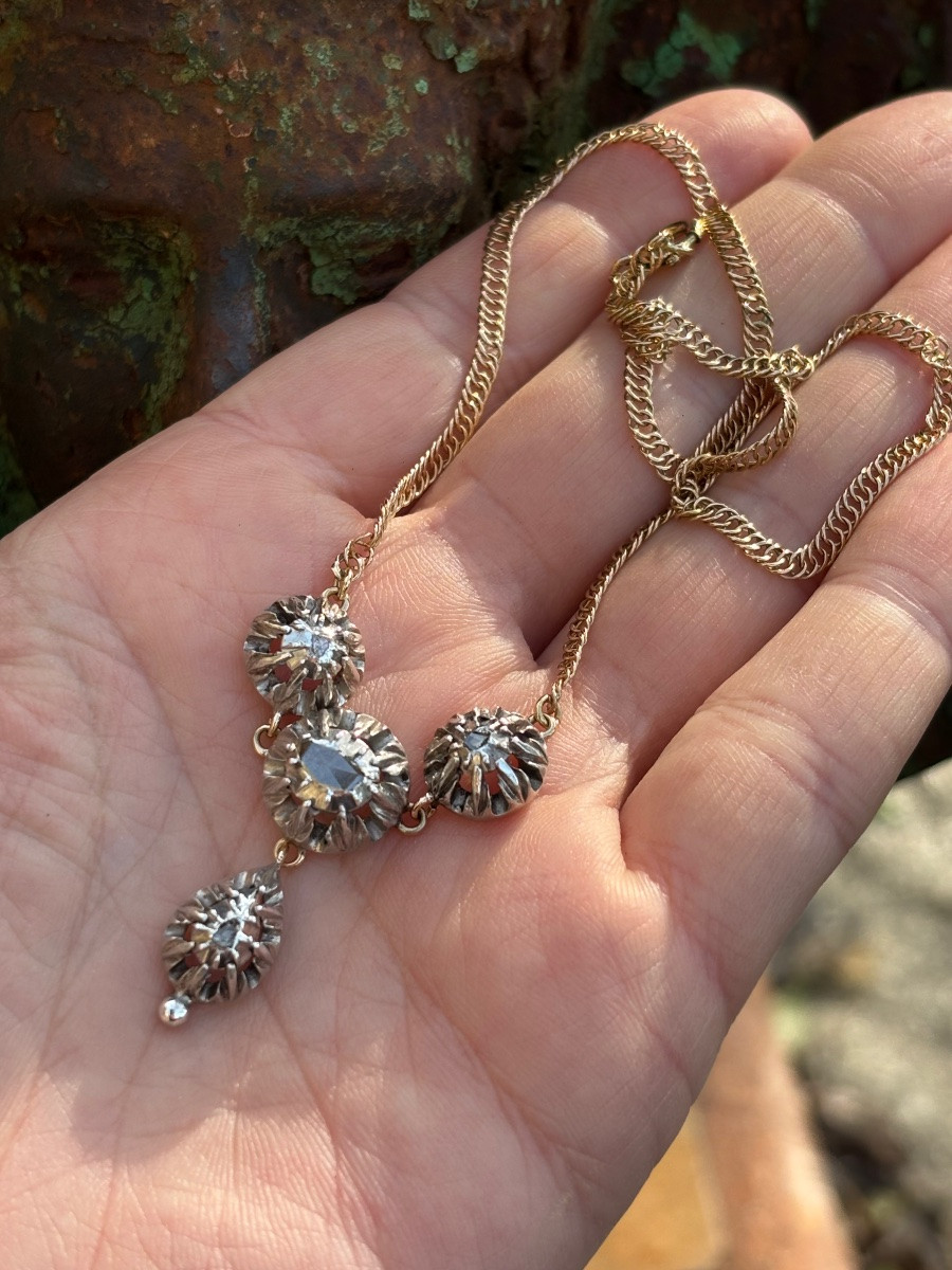 Collier rivière provençale or et diamants-photo-2