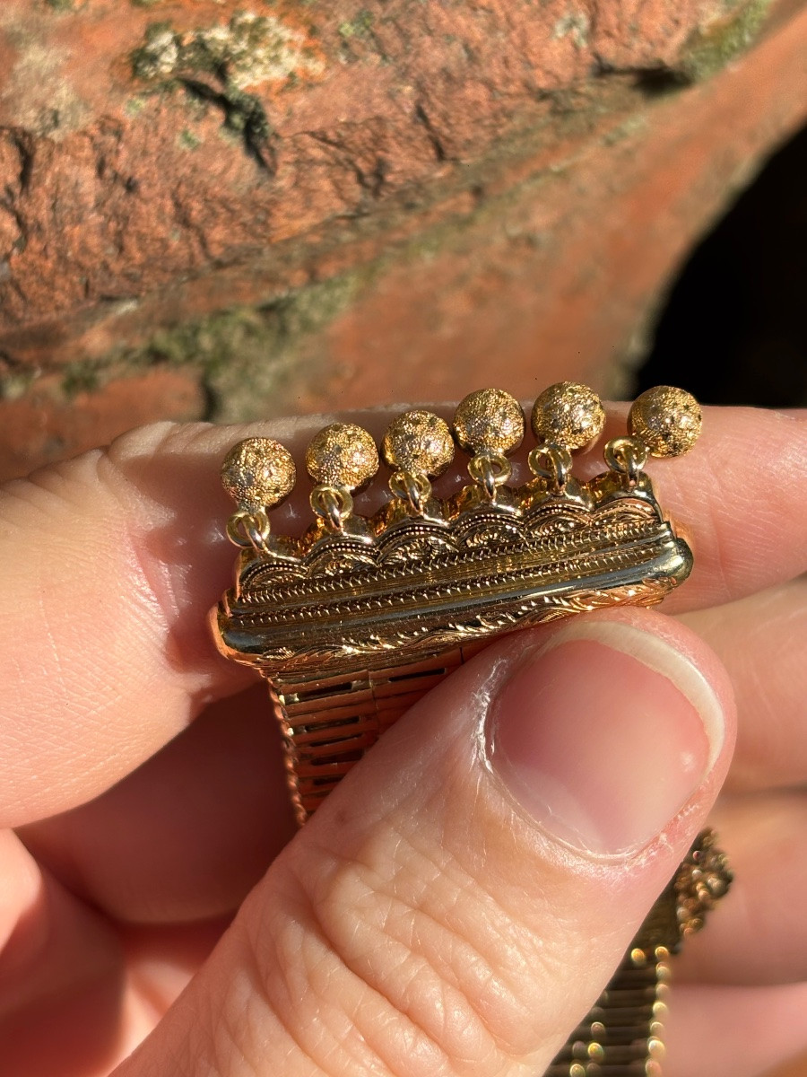 Bracelet manchette or 18 ct Louis Philippe -photo-2