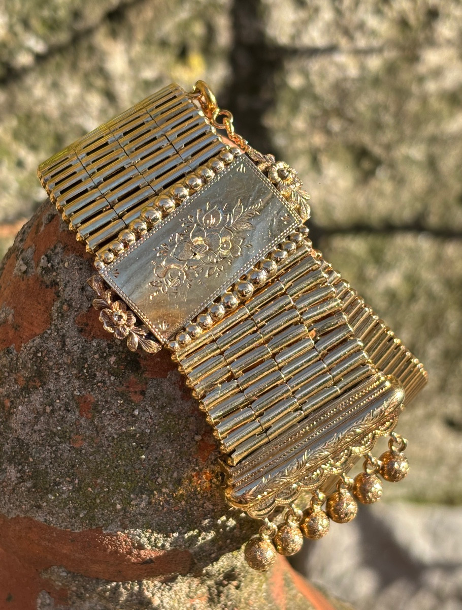 Bracelet manchette or 18 ct Louis Philippe 
