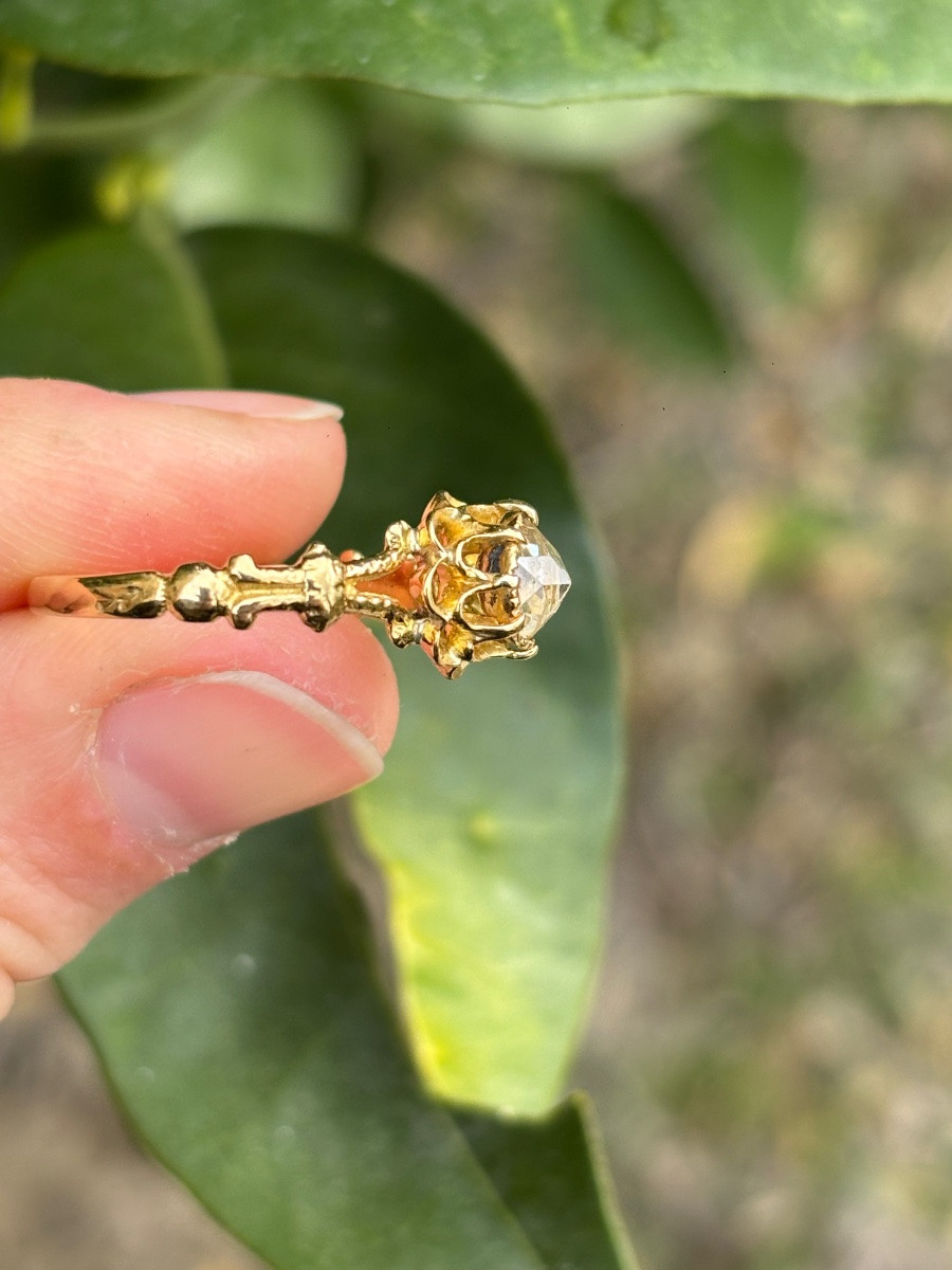 Bague diamant taille Rose -photo-3