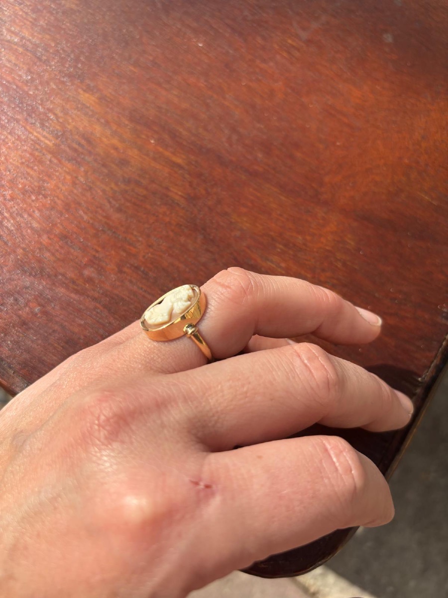 Bague Camée et Or 18 ct-photo-2