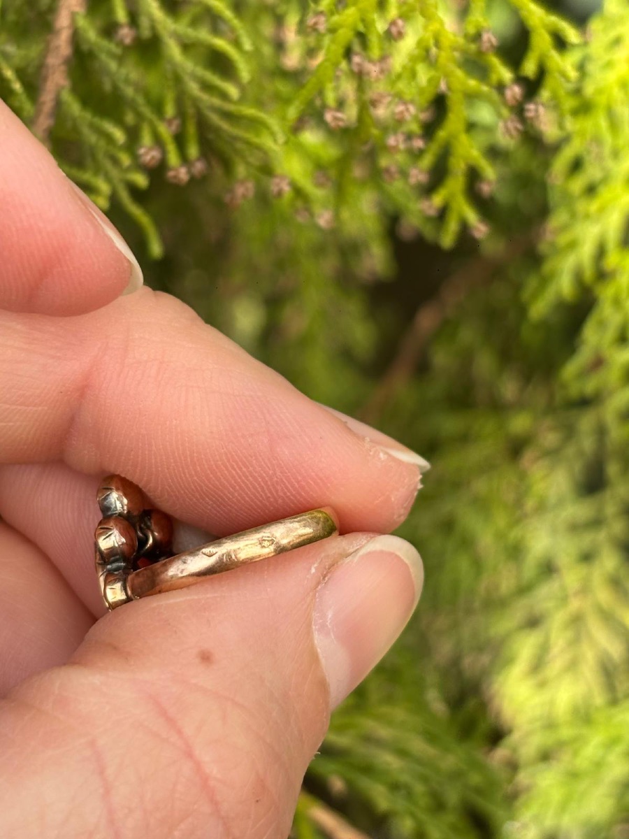 Bague marquise grenat de Perpignan Or-photo-2