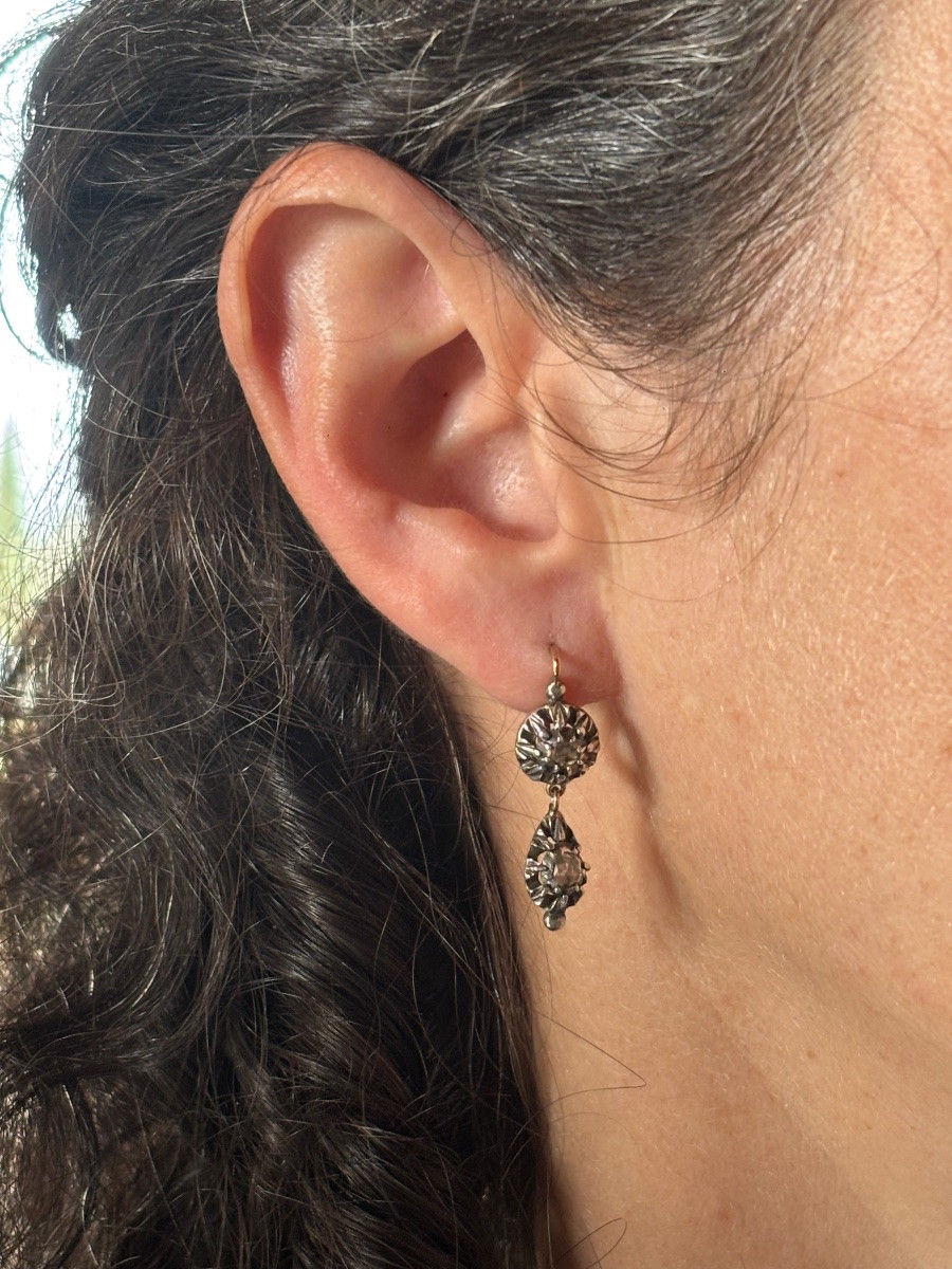 Diamond Sleeper Earrings -photo-2