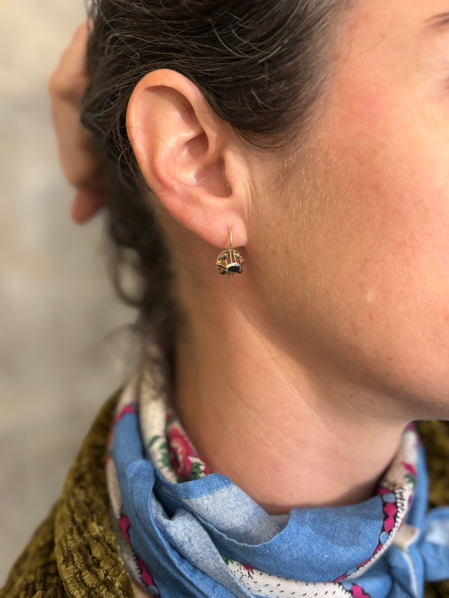 18k Gold And Diamond Earrings -photo-2