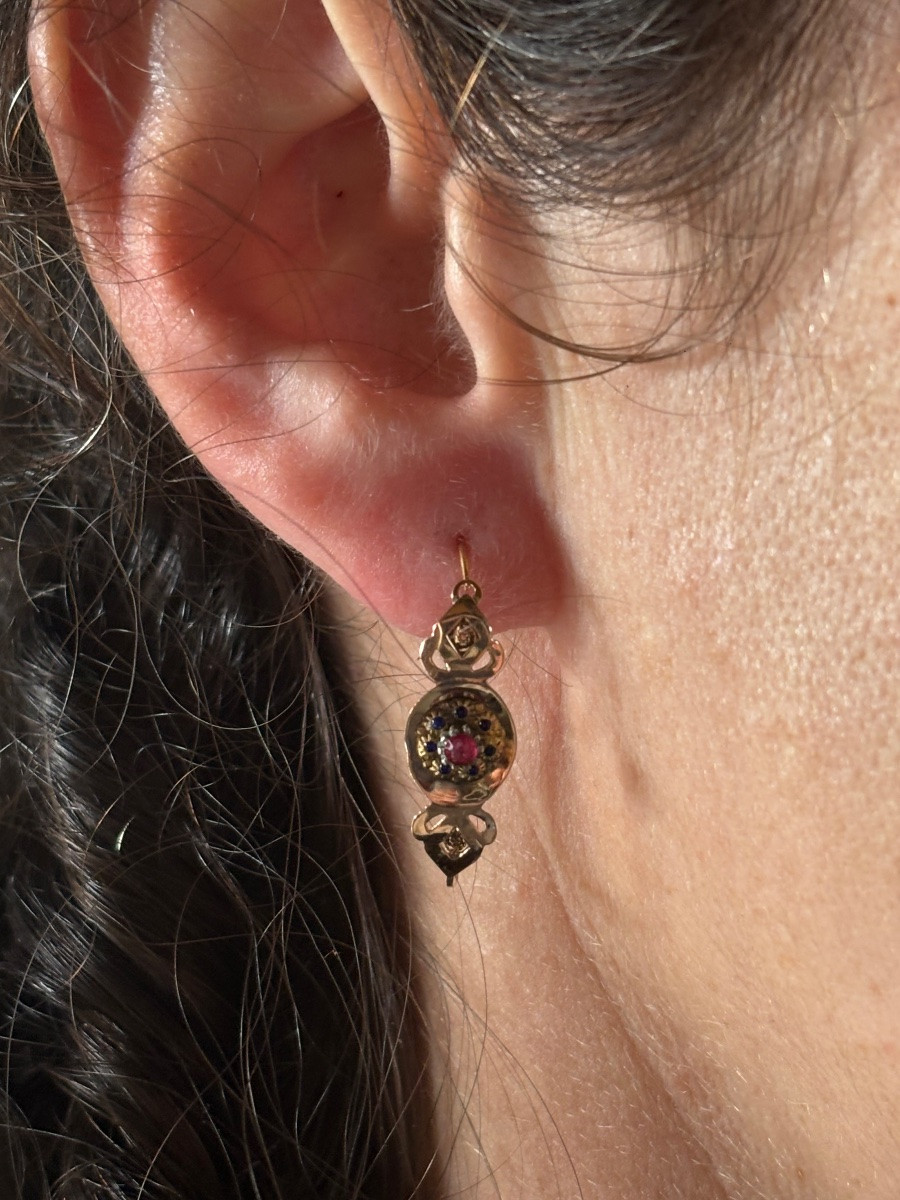 Boucles d’oreilles Poissardes or 18 ct-photo-2