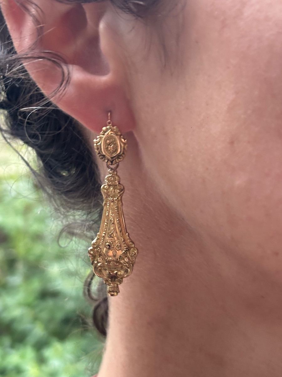 Boucles d’oreille or 18 ct et pomponne-photo-2