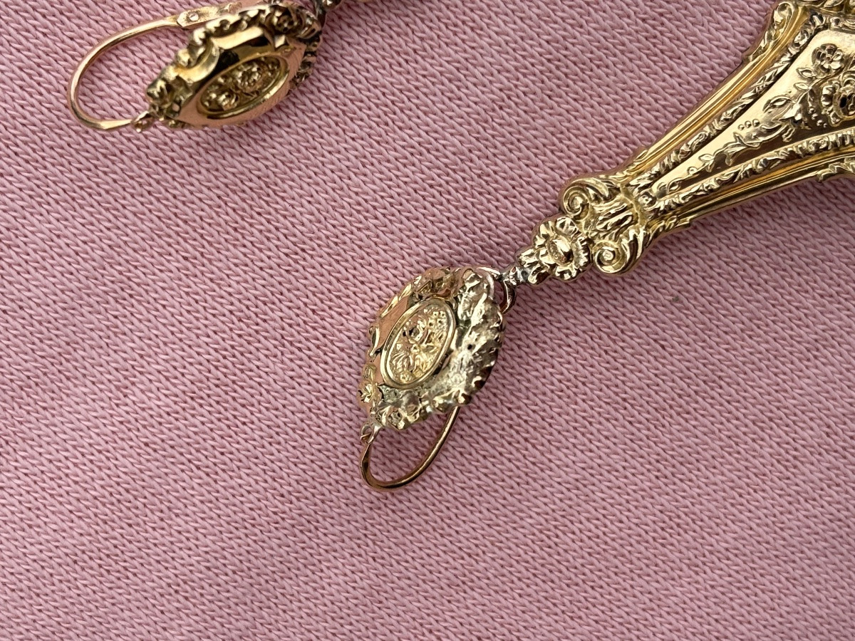 Boucles d’oreille or 18 ct et pomponne-photo-1