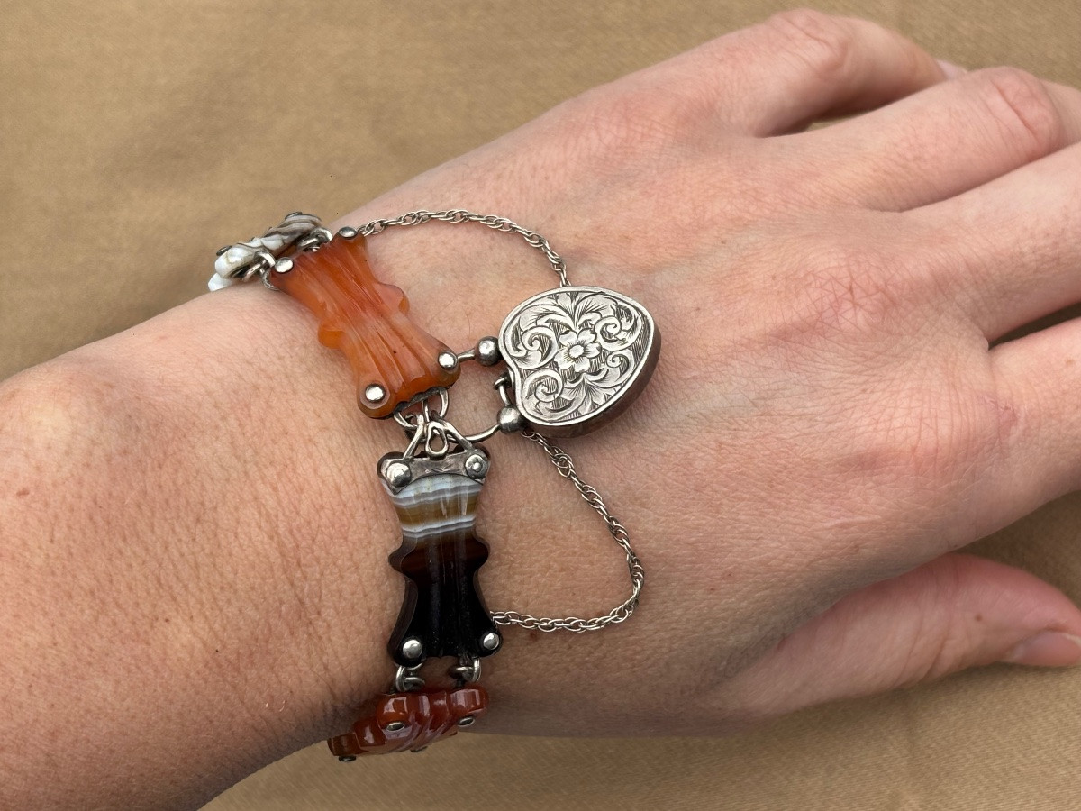 Agate And Silver Bracelet -photo-2