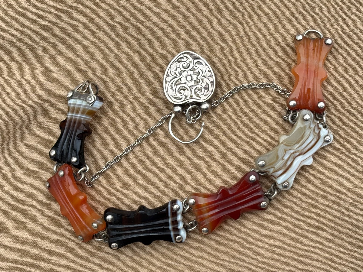 Agate And Silver Bracelet -photo-1