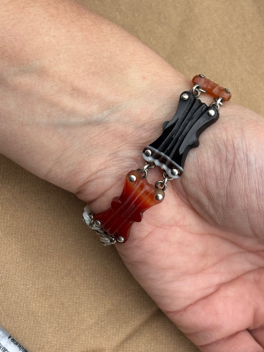 Agate And Silver Bracelet -photo-3