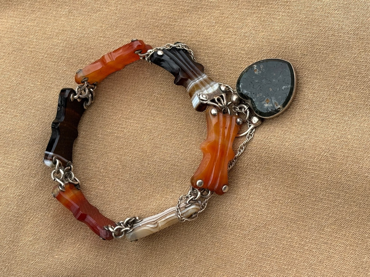 Agate And Silver Bracelet -photo-5