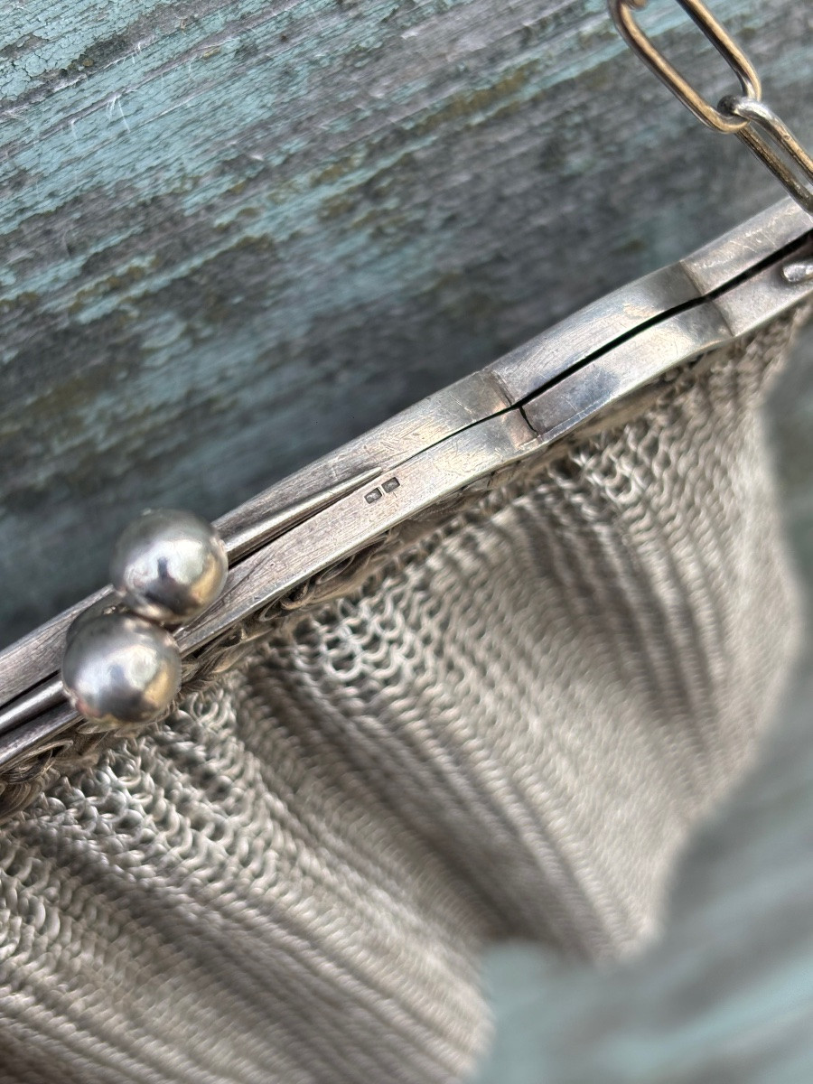 Bourse sac en maille argent massif-photo-1