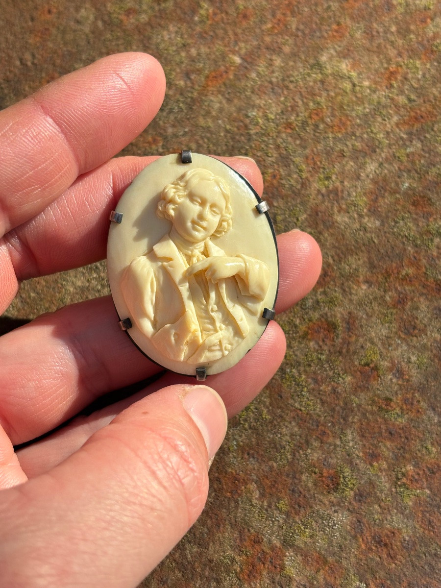 Ivory And Silver Cameo-photo-2