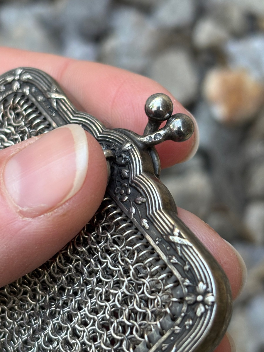 Bourse en Argent massif maille souple -photo-3