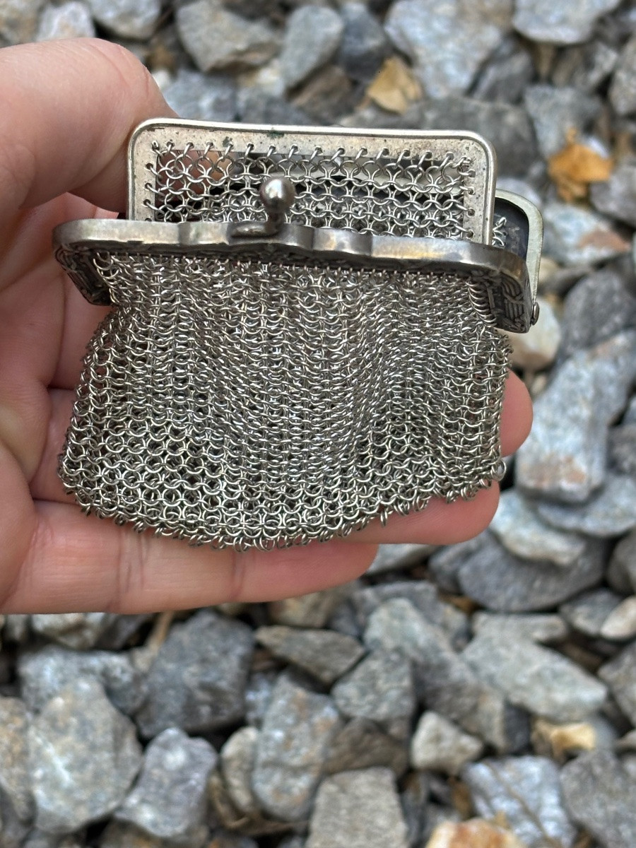 Bourse en Argent massif maille souple -photo-4