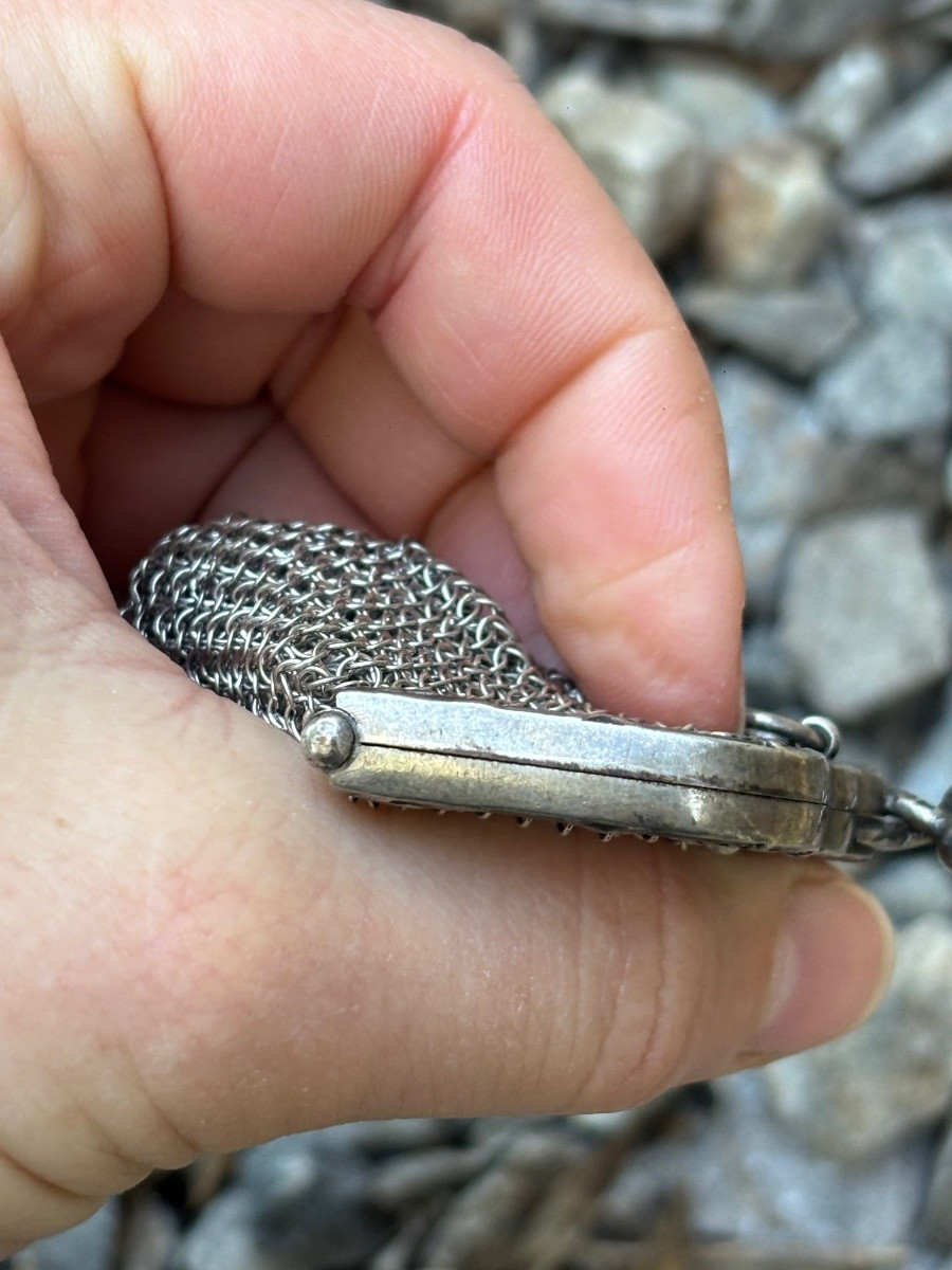 Bourse en Argent massif maille souple -photo-3