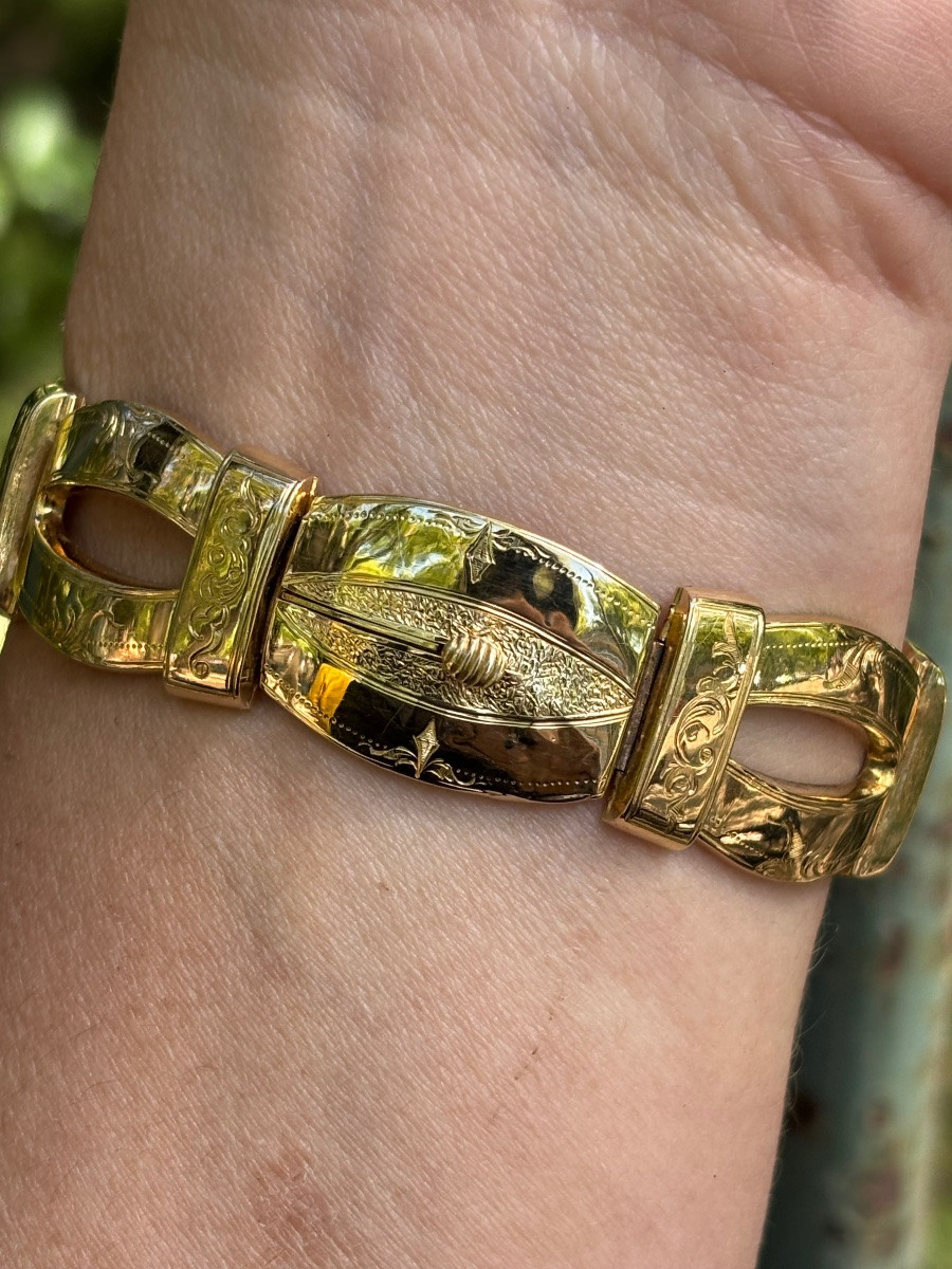 Bracelet or 18ct et diamants -photo-3