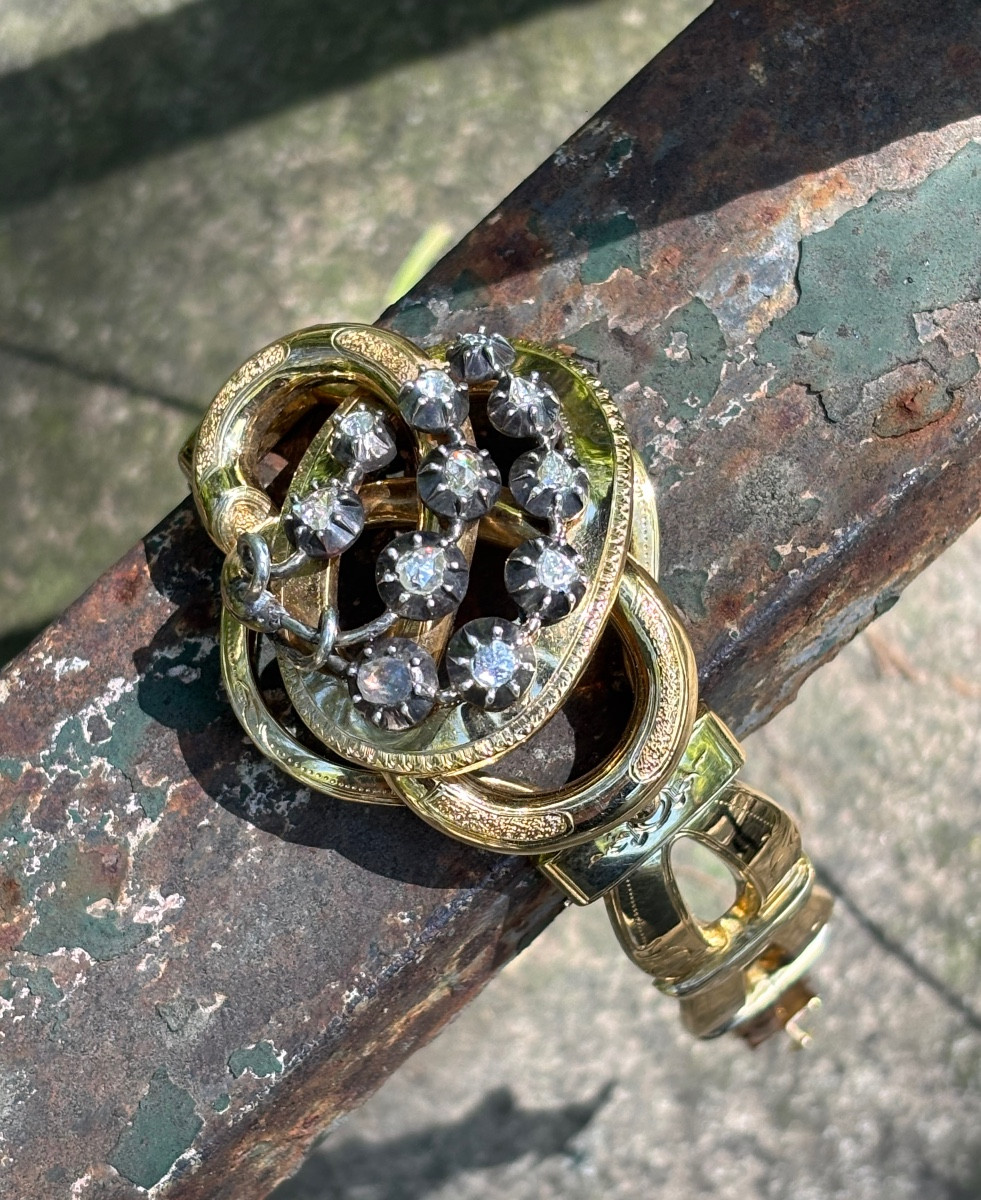 Bracelet or 18ct et diamants 