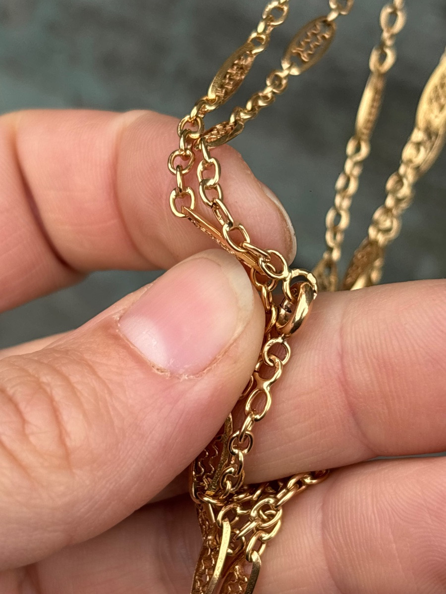 18-carat Gold Filigree Necklace-photo-3