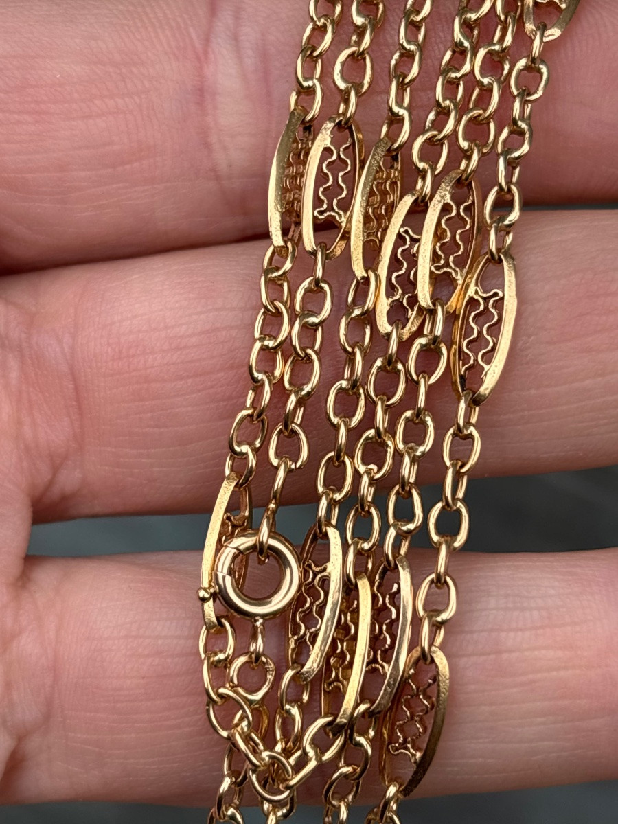18-carat Gold Filigree Necklace-photo-4