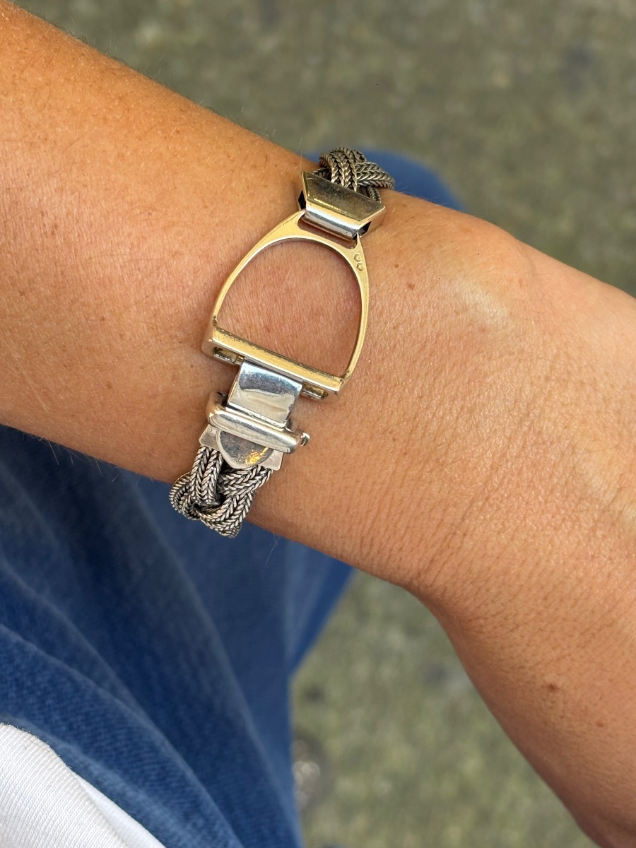 Bracelet argent massif Hermes