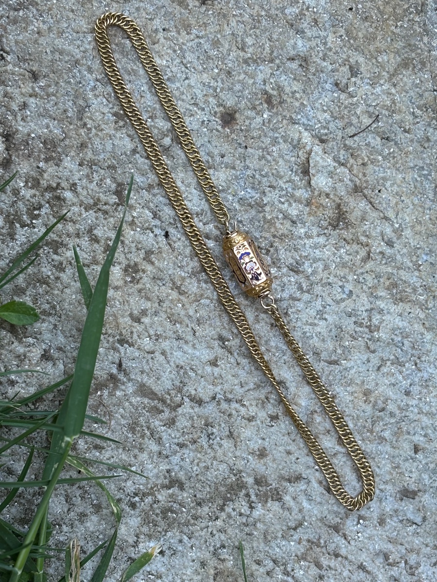 18k Gold Chain & 18k Gold Barrel Clasp -photo-4