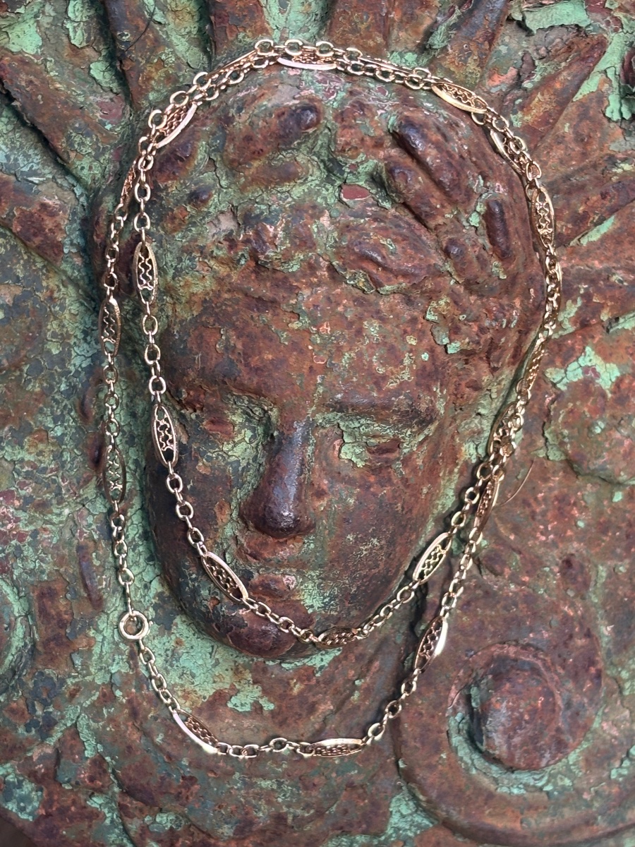 Collier filigrane or 18 k-photo-3