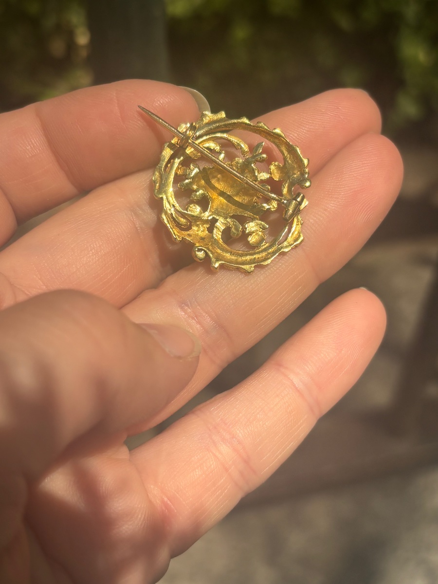 Broche en or 18 k -photo-3
