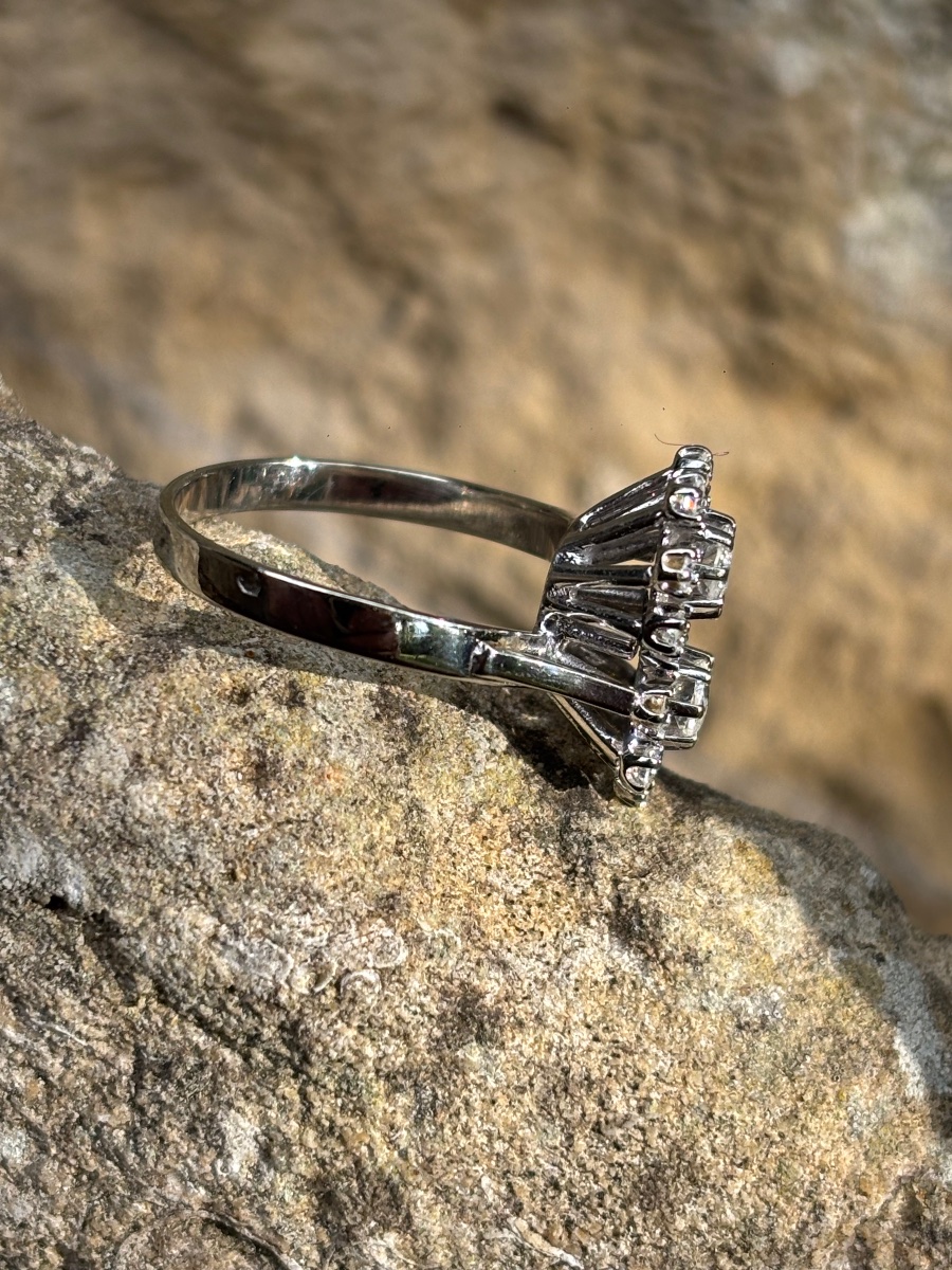 Bague Toi & moi diamants et or blanc 18 ct-photo-3
