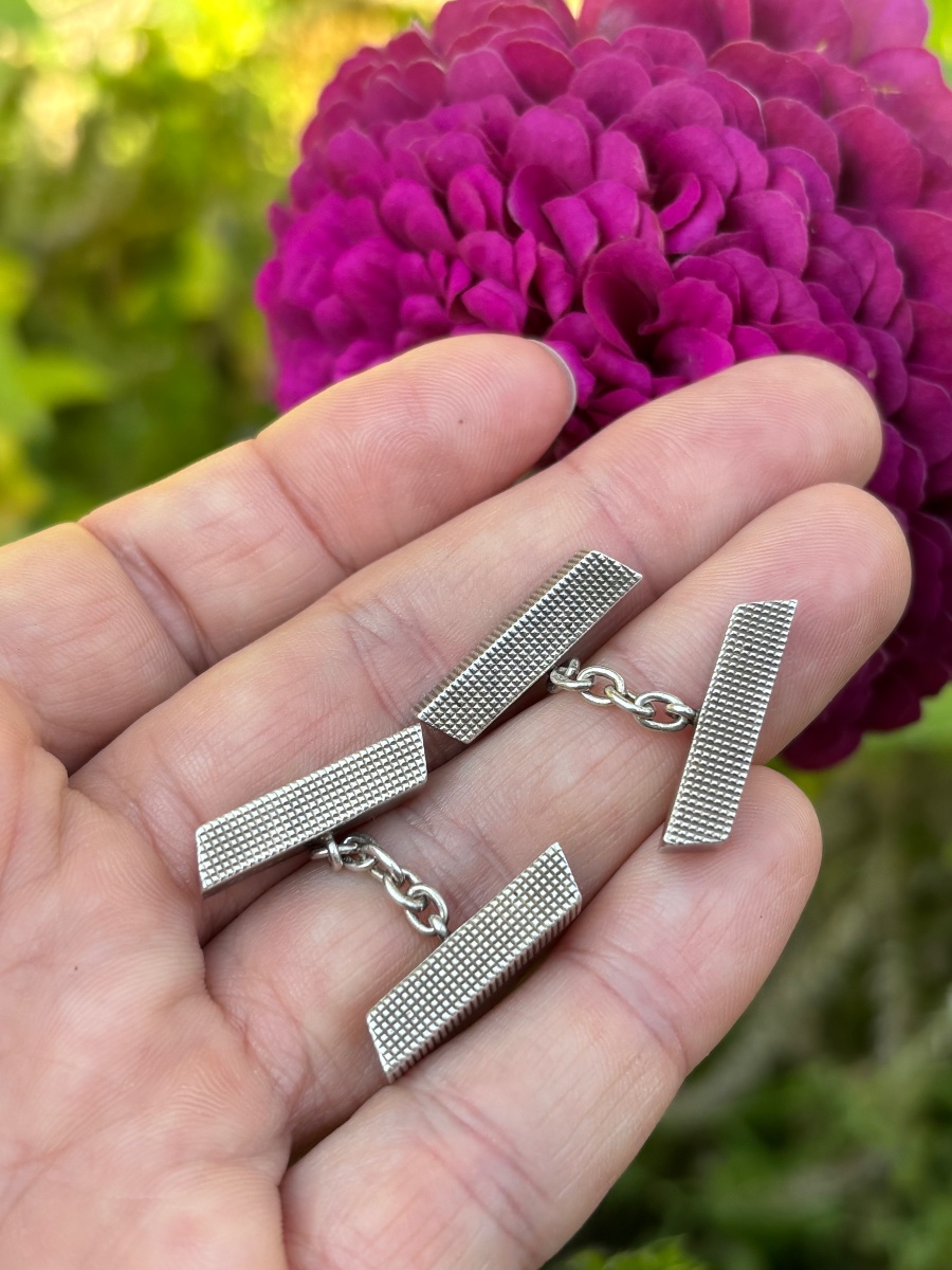 Hermès Silver Cufflinks 