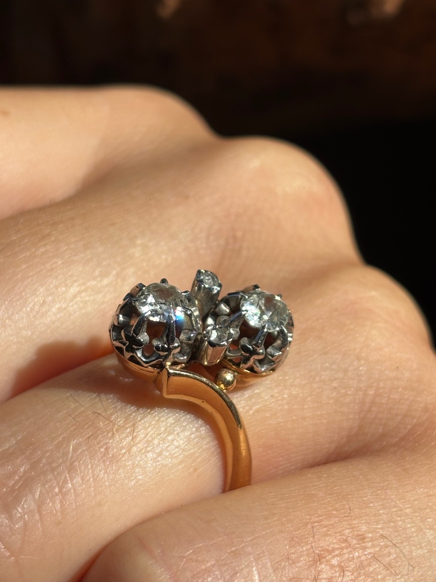 Bague Toi et Moi Or & Diamants-photo-3