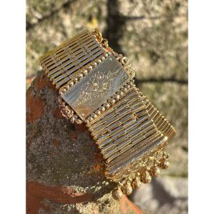 Bracelet manchette or 18 ct Louis Philippe 