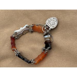 Bracelet en Agates et Argent 