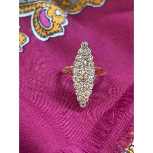 Bague Marquise Or 18ct et diamants 
