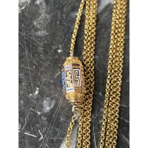  Sautoir Chaîne jaseron avec fermoir Barillet or 18 ct