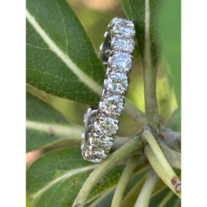 Alliance en diamants et or blanc 18 ct