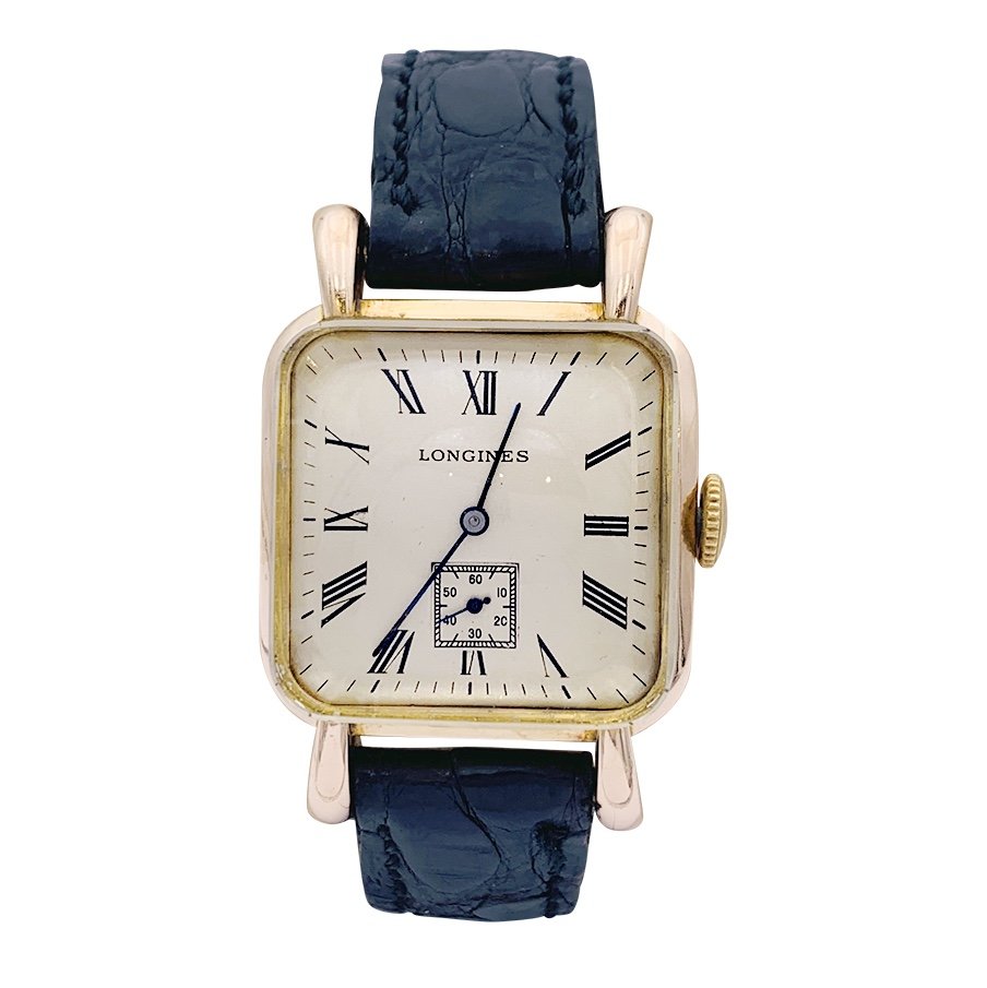 Longines square gold watch online