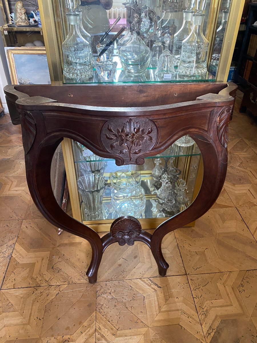 Console  Louis XV Acajou Massif-photo-2