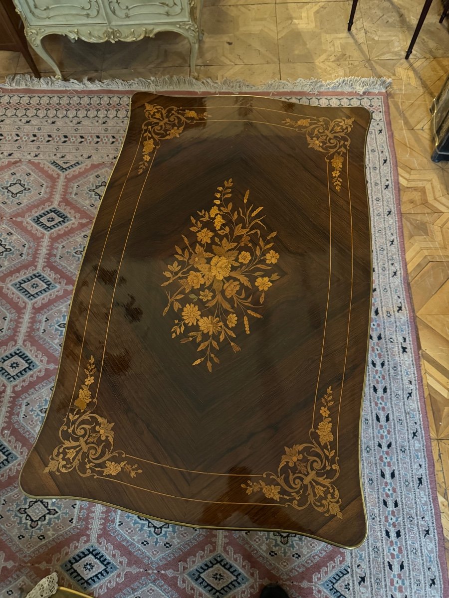 19th Century Inlaid Middle Table -photo-3