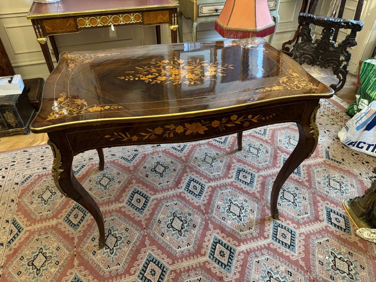 19th Century Inlaid Middle Table -photo-5