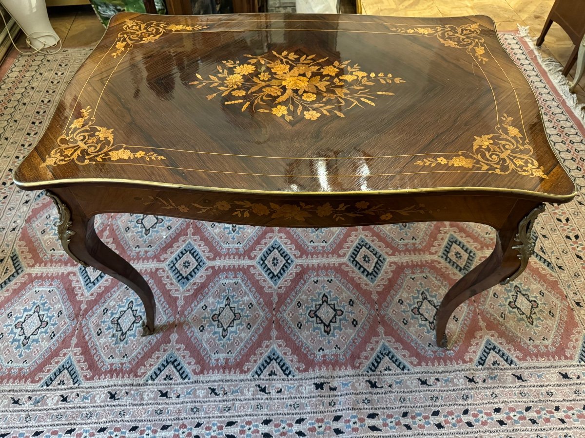 19th Century Inlaid Middle Table 