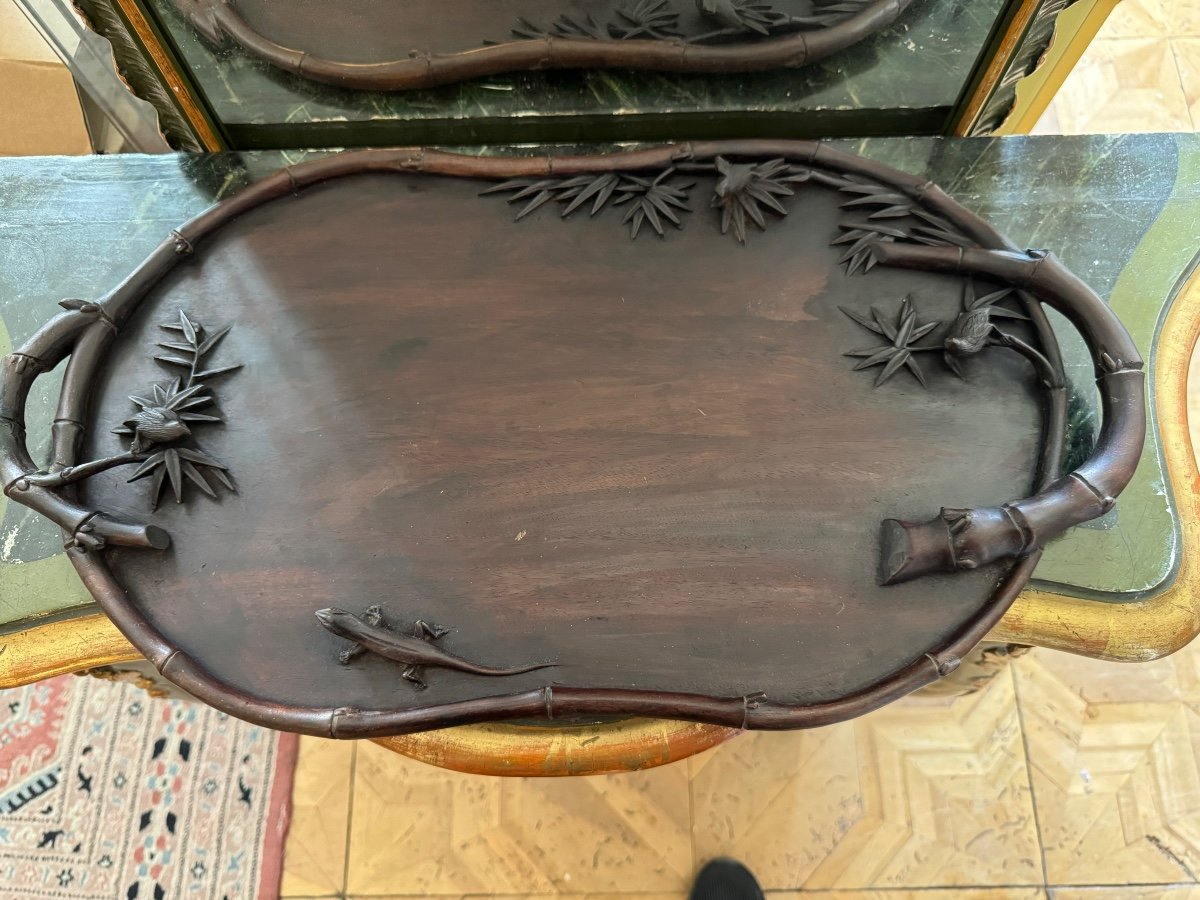 Art Nouveau Wood Tray 